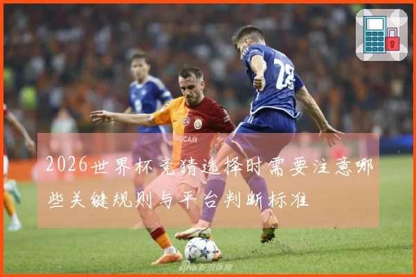 2026世界杯竞猜选择时需要注意哪些关键规则与平台判断标准